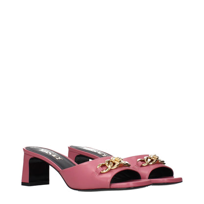 Versace Sandalen aus Leder in Rosa