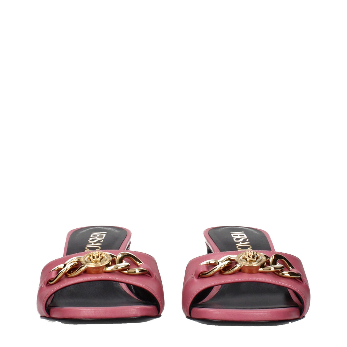 Versace Sandalen aus Leder in Rosa