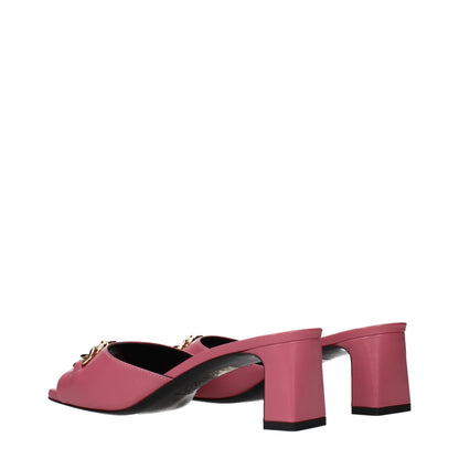 Versace Sandalen aus Leder in Rosa