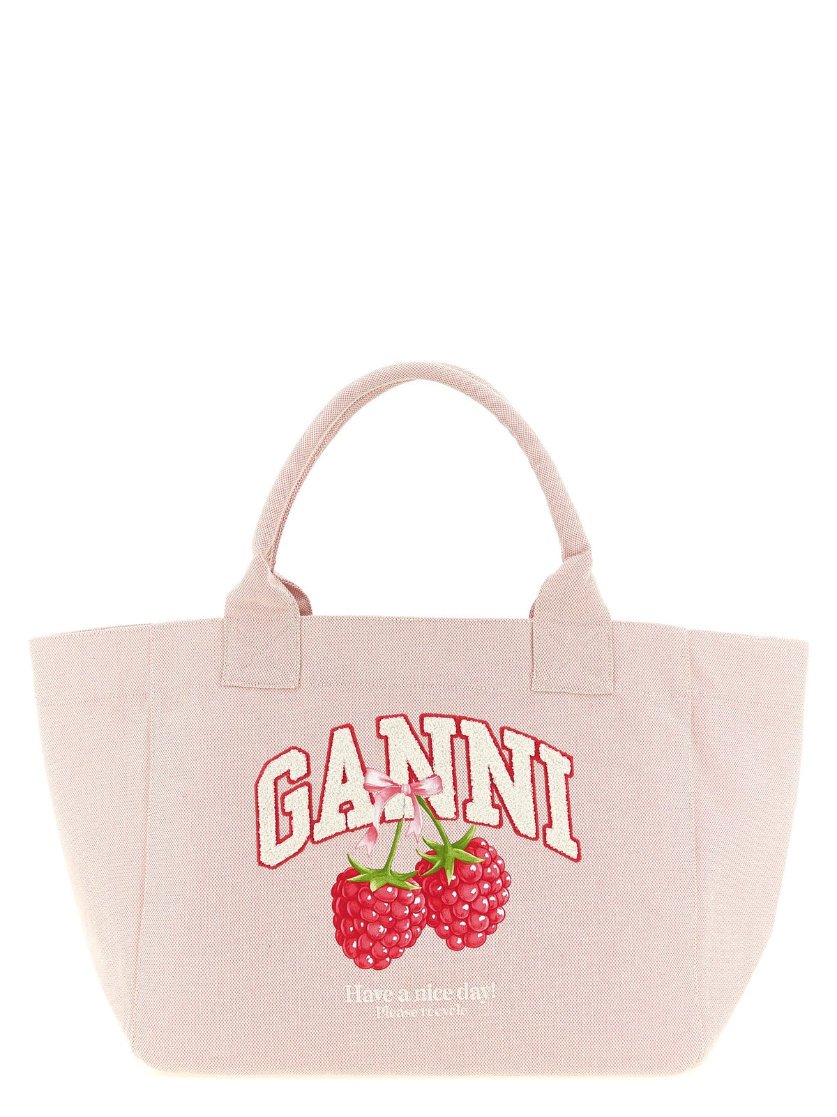 Ganni Mehrfarbige Einkaufstasche aus recyceltem Polyester