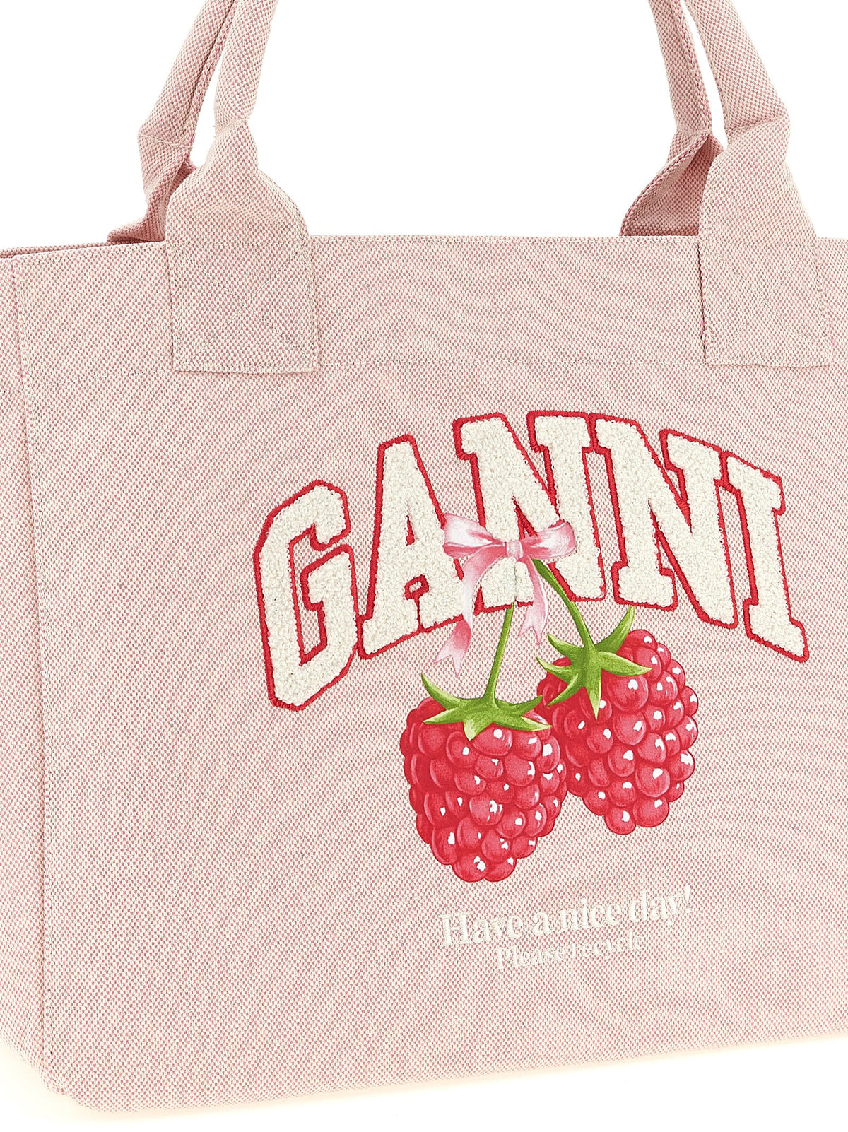 Ganni Mehrfarbige Einkaufstasche aus recyceltem Polyester