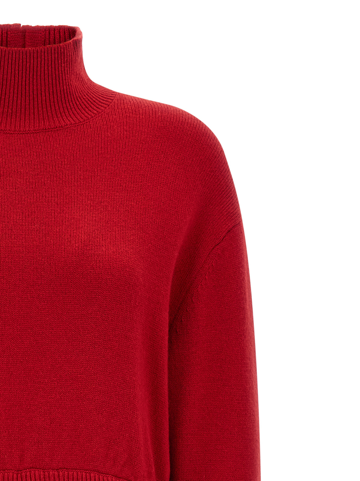 Polo Ralph Lauren Langes Rotes Wollkleid