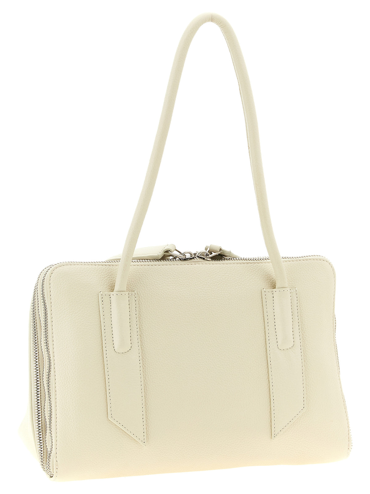 The Attico Weiße Kalbsleder-Schultertasche