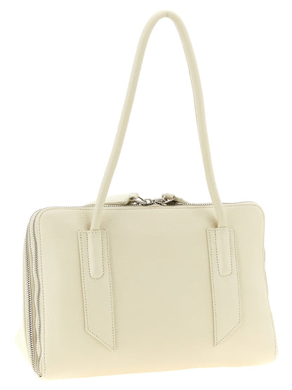 The Attico Weiße Kalbsleder-Schultertasche