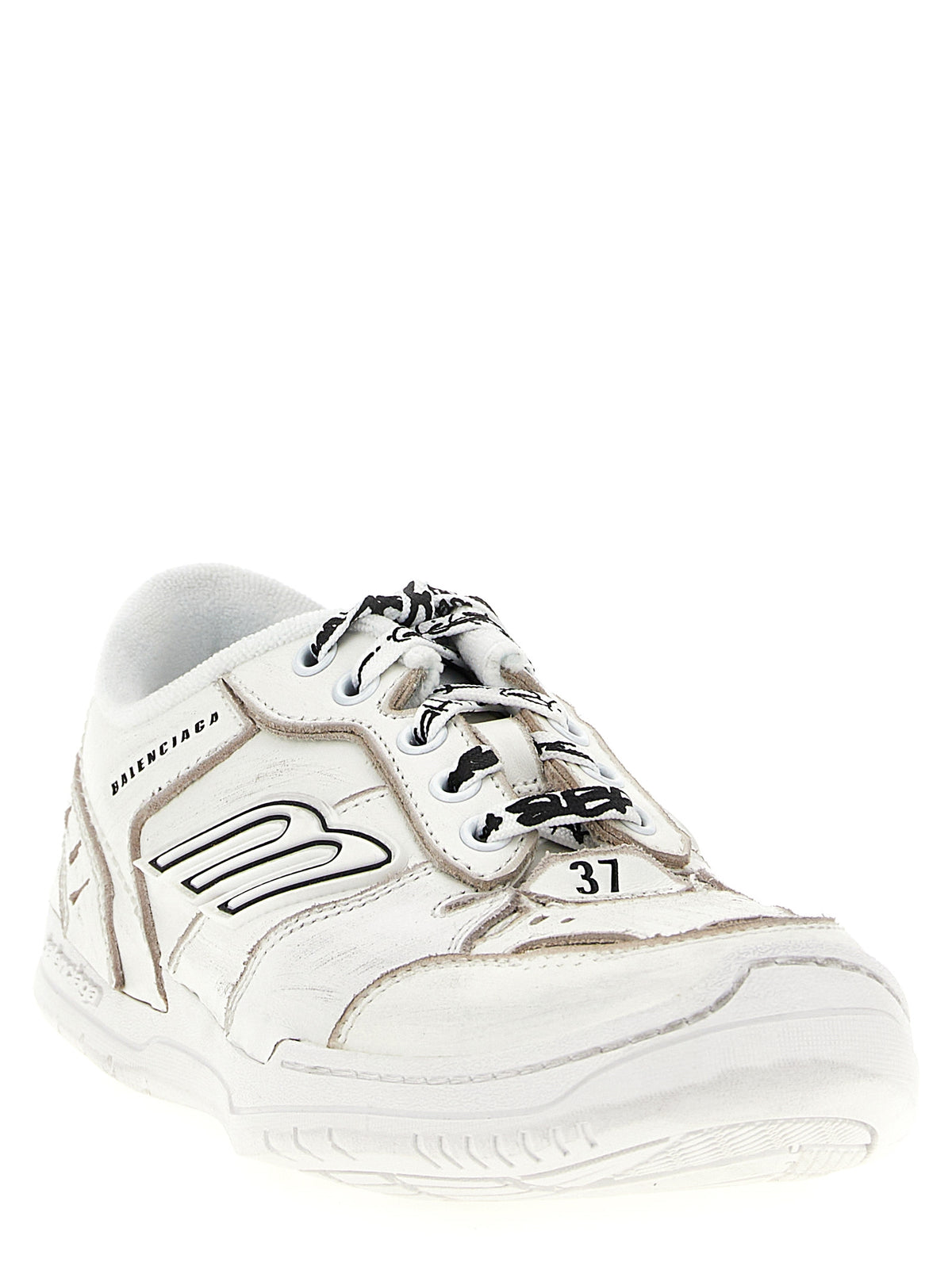 Balenciaga Weiße Kalbsleder-Sneaker im Athletic-Look