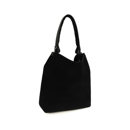 Vivienne Westwood Schwarze Schultertasche aus Wildleder