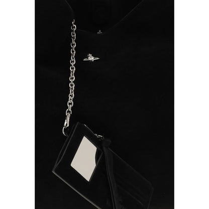 Vivienne Westwood Schwarze Schultertasche aus Wildleder