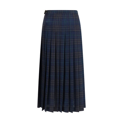 Burberry Langer Rock aus blauem Polyester