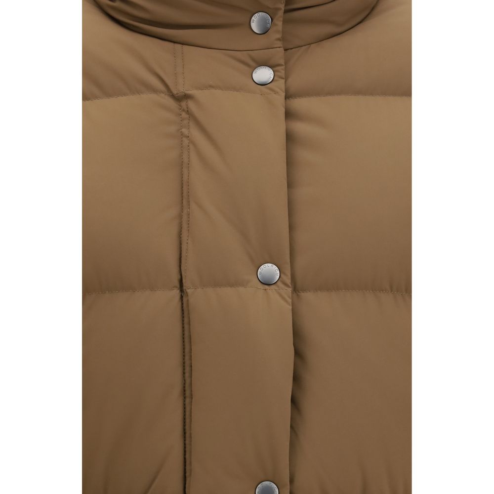 Woolrich Braune Daunenjacke aus Shell