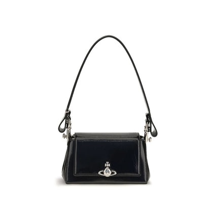Vivienne Westwood Schwarze Kalbsleder Bos Taurus Handtasche