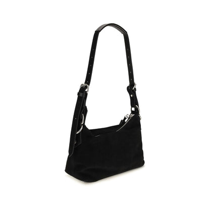 Vivienne Westwood Schwarze Schultertasche aus Wildleder