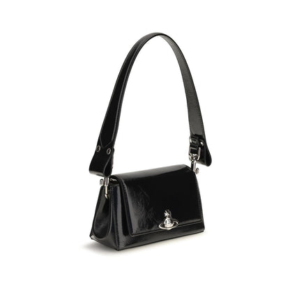 Vivienne Westwood Schwarze Kalbsleder Bos Taurus Handtasche