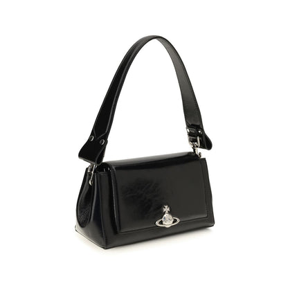 Vivienne Westwood Schwarze Kalbsleder Bos Taurus Handtasche