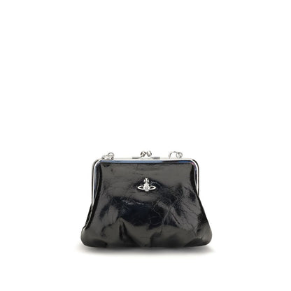 Vivienne Westwood Schwarzes Kalbsleder Bos Taurus Portemonnaie