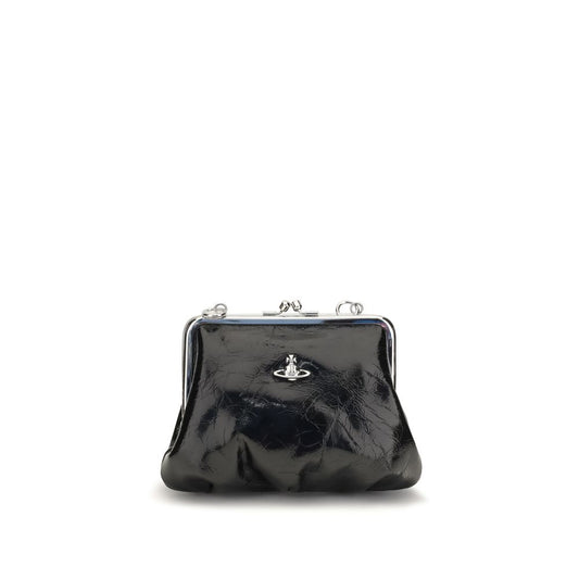 Vivienne Westwood Schwarzes Kalbsleder Bos Taurus Portemonnaie