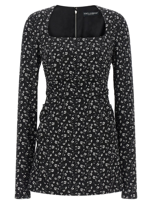 Dolce & Gabbana Schwarzes Seiden-Minikleid