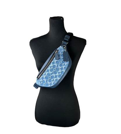 COACH Coach Warren Mini Signature Denim Gürteltasche