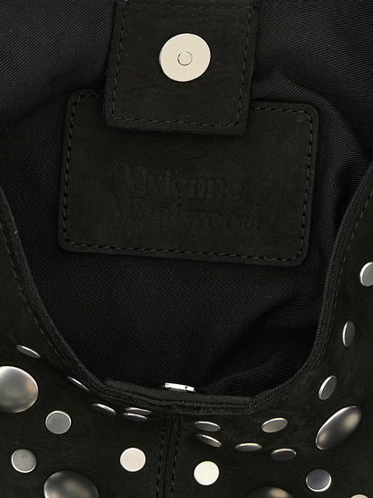 Vivienne Westwood Schwarze Schultertasche aus Rindsleder