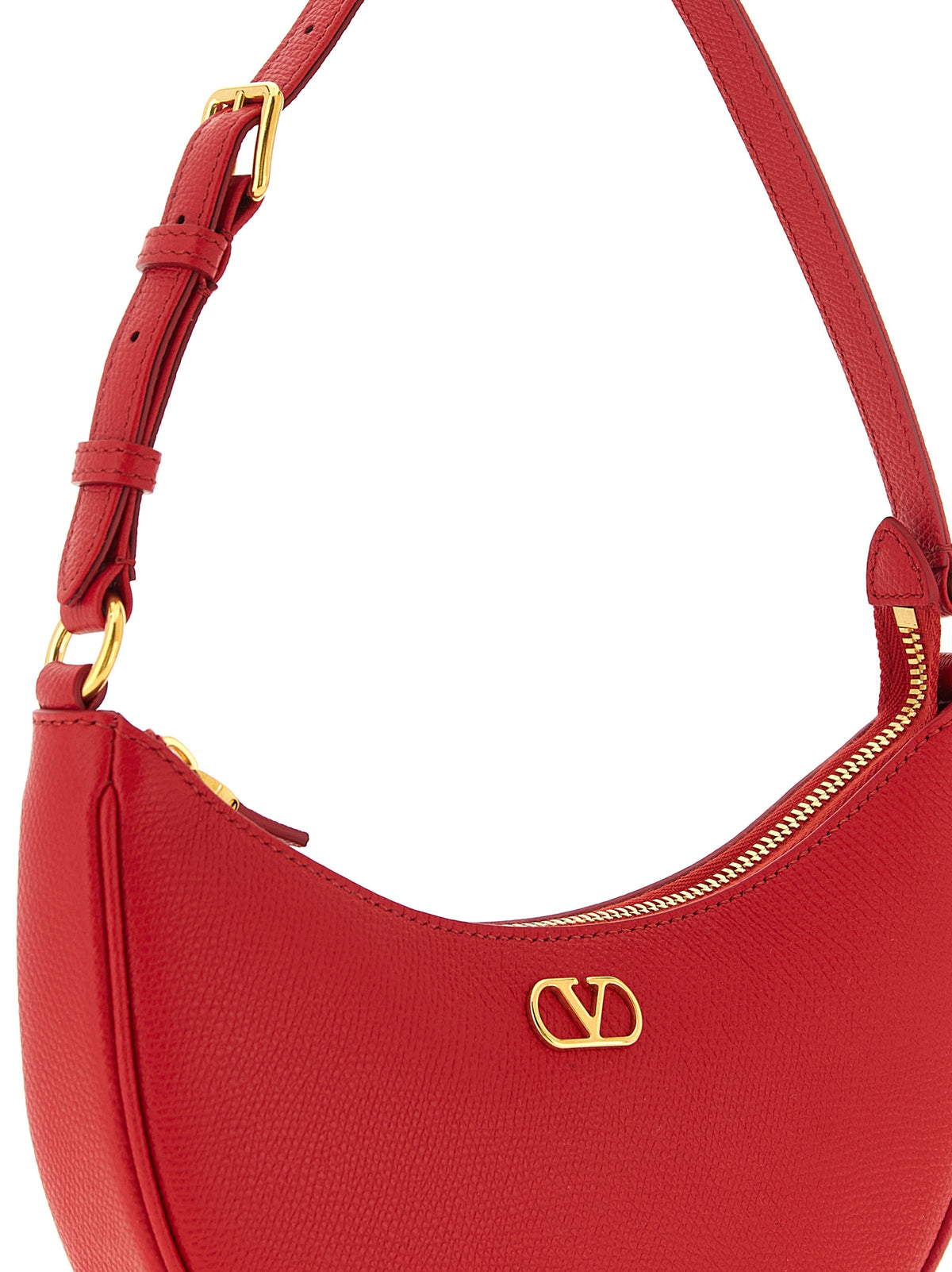 Valentino Garavani Rote Kalbsleder-Schultertasche