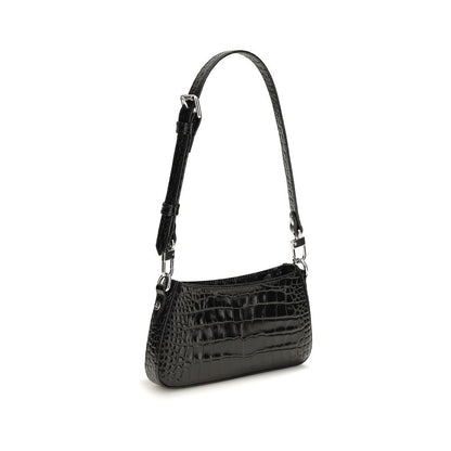 Vivienne Westwood Schwarze Bos Taurus Kalbsleder Schultertasche