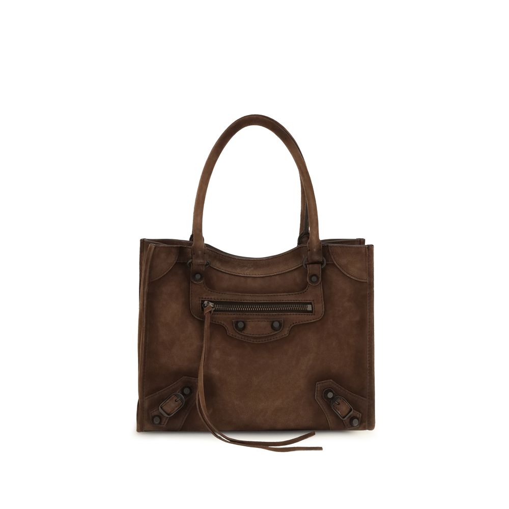 Balenciaga Braune Kalbsleder Bos Taurus Schultertasche