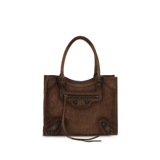 Balenciaga Braune Kalbsleder Bos Taurus Schultertasche