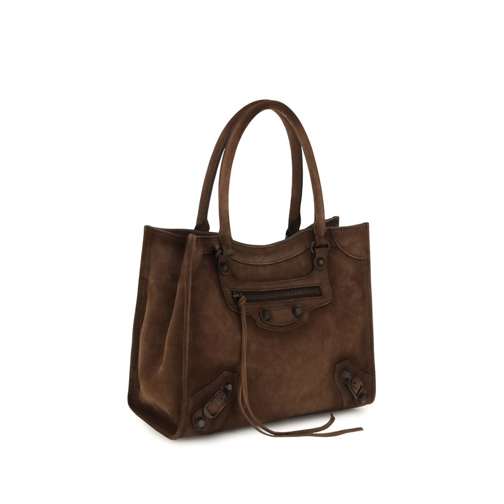 Balenciaga Braune Kalbsleder Bos Taurus Schultertasche