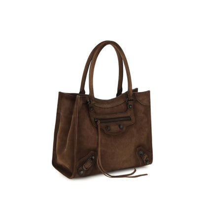 Balenciaga Braune Kalbsleder Bos Taurus Schultertasche
