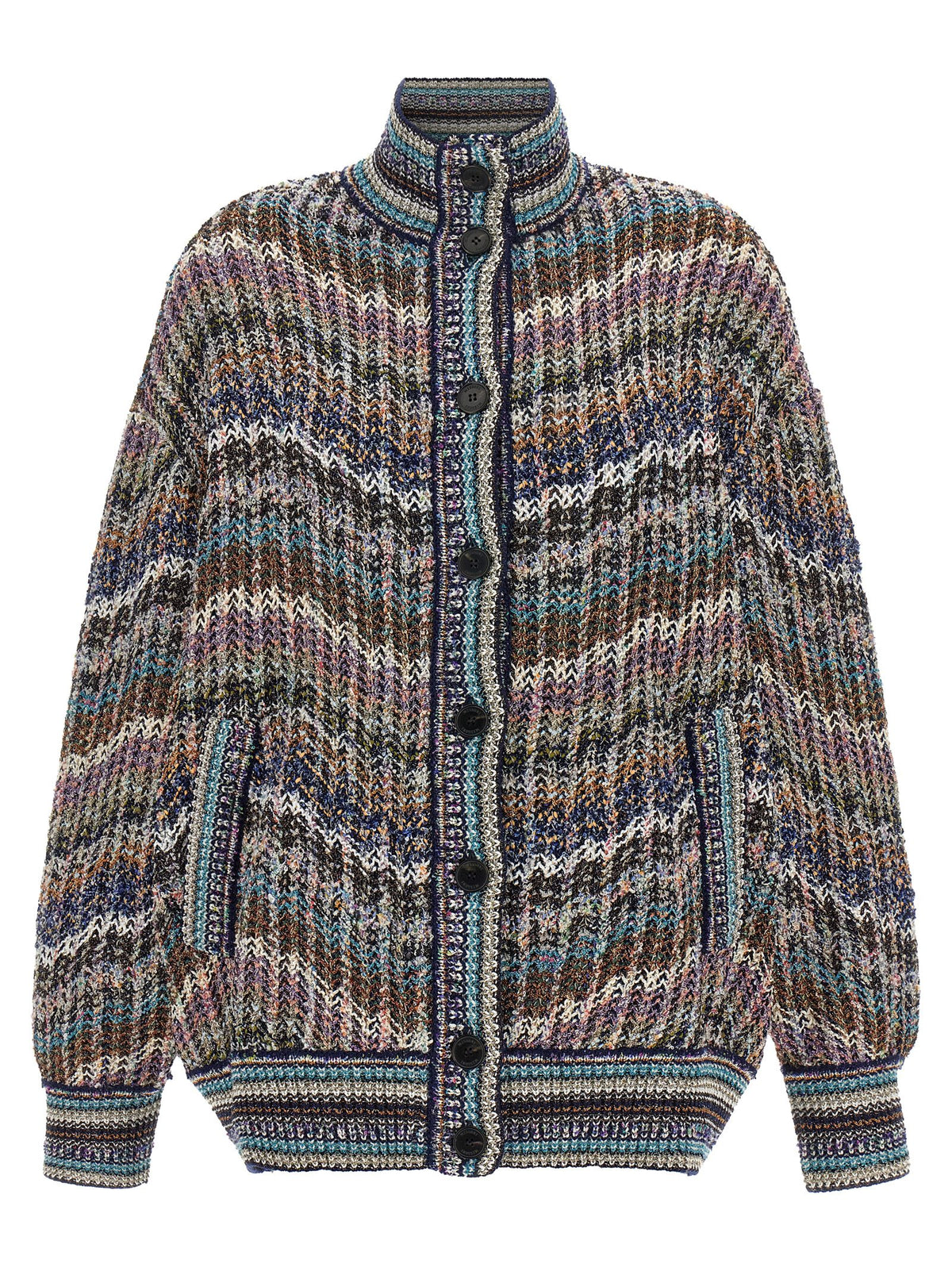 Missoni Mehrfarbige Strickjacke aus Polyamid