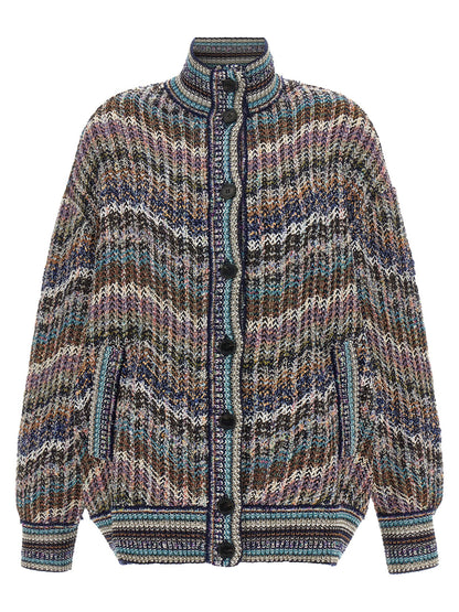 Missoni Mehrfarbige Strickjacke aus Polyamid