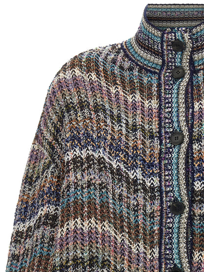 Missoni Mehrfarbige Strickjacke aus Polyamid