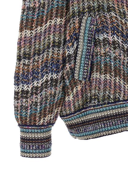 Missoni Mehrfarbige Strickjacke aus Polyamid