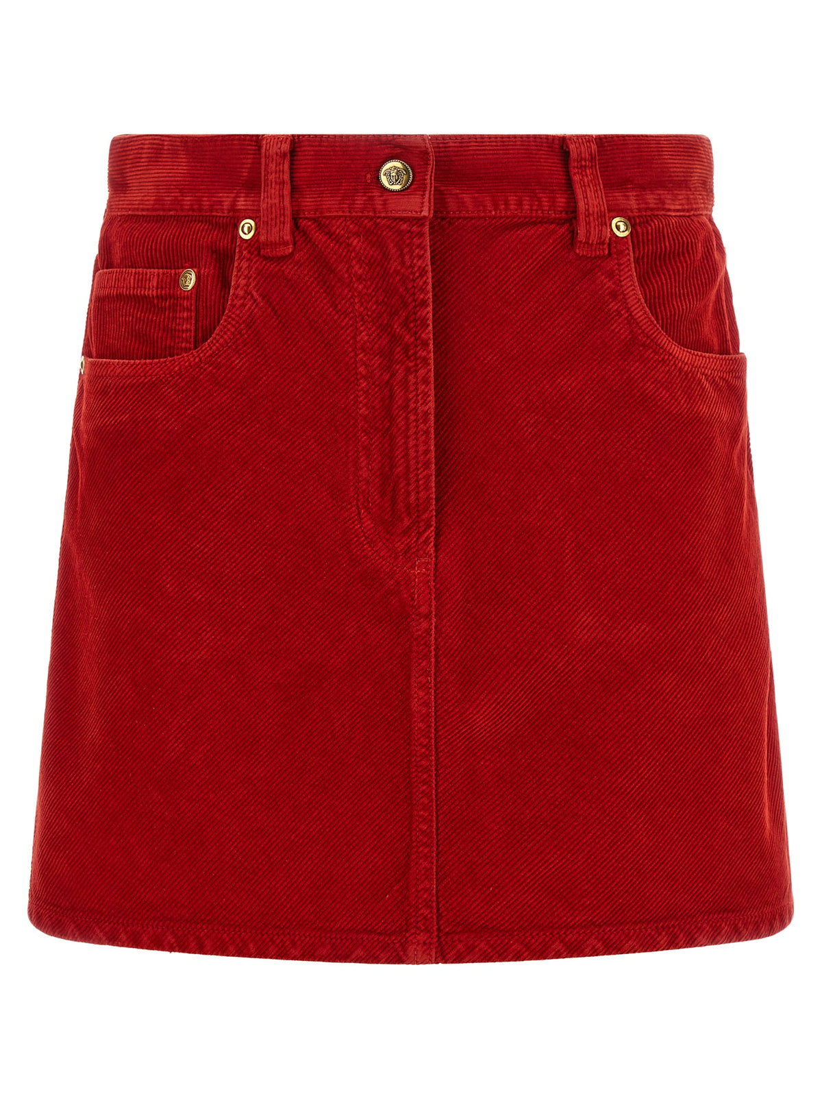 Versace Roter Baumwoll-Maxirock