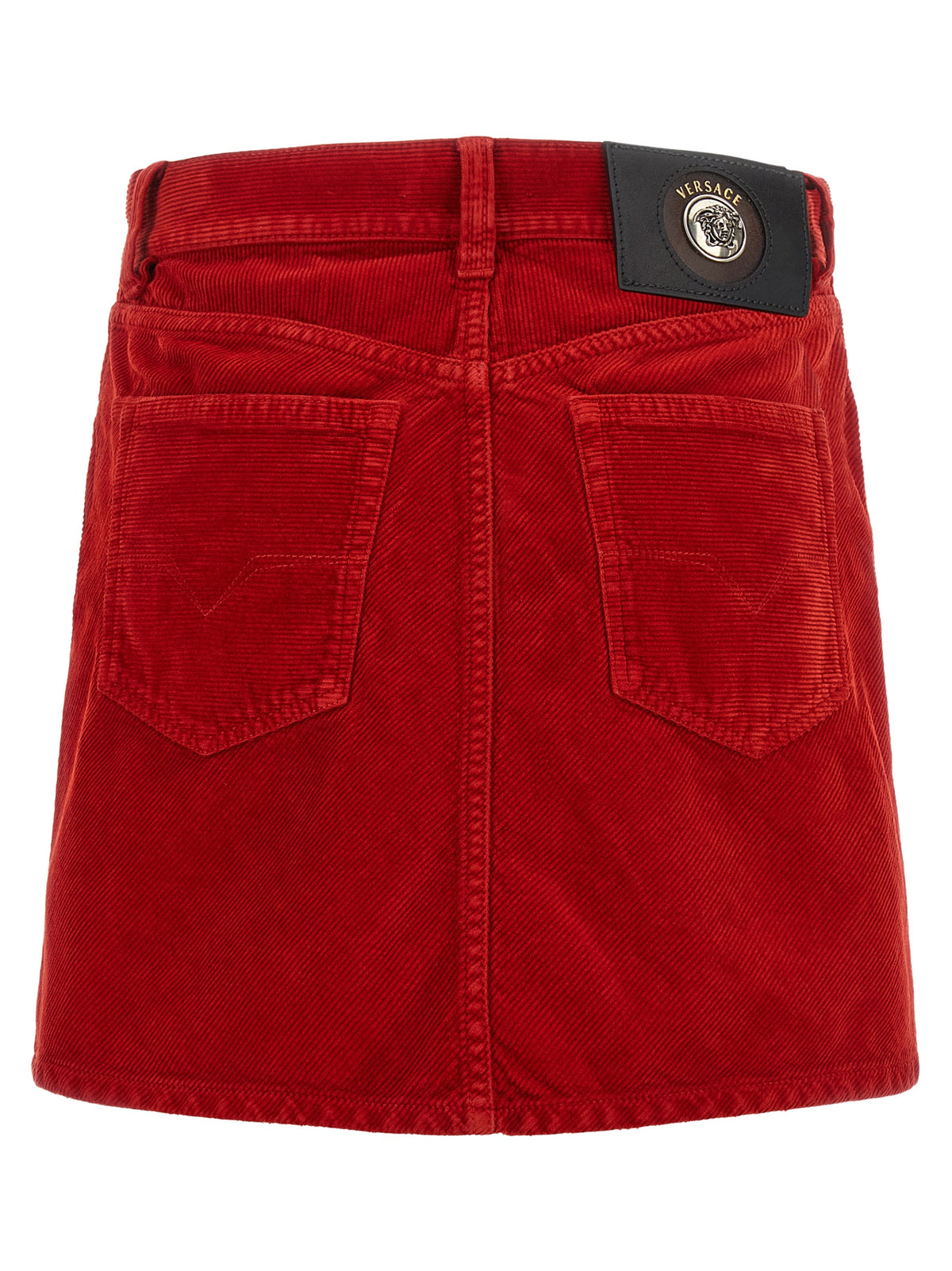 Versace Roter Baumwoll-Maxirock