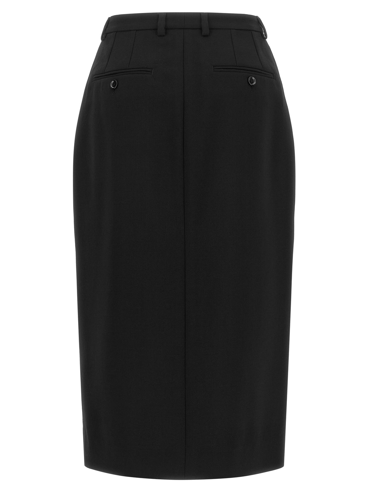 Dolce & Gabbana Schwarzer Midirock aus Schurwolle