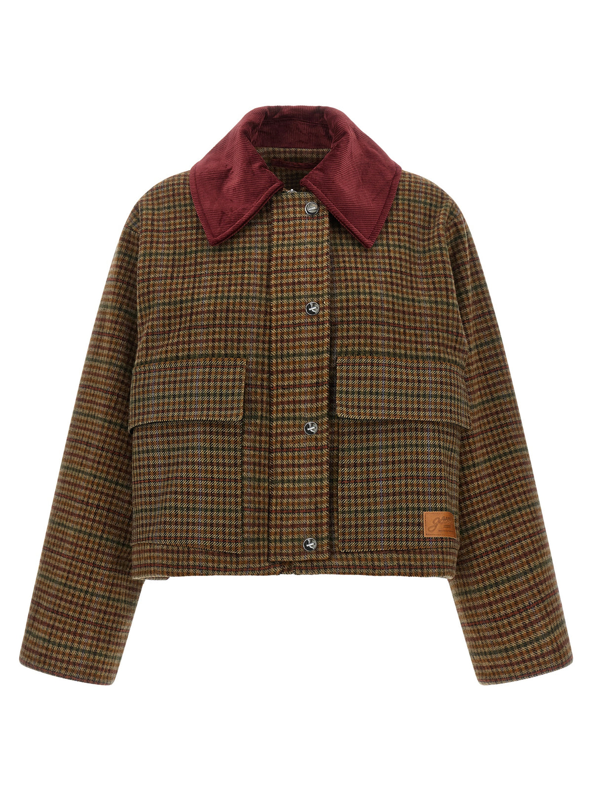 Ganni Brauner Wollmantel in voller Länge