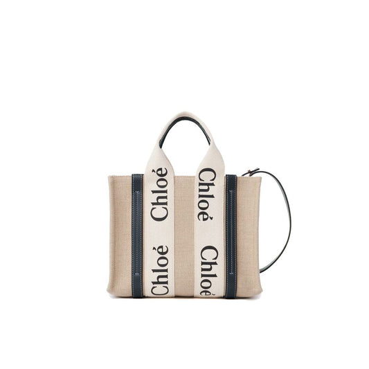 Chloé Beige Leinen-Tragetasche