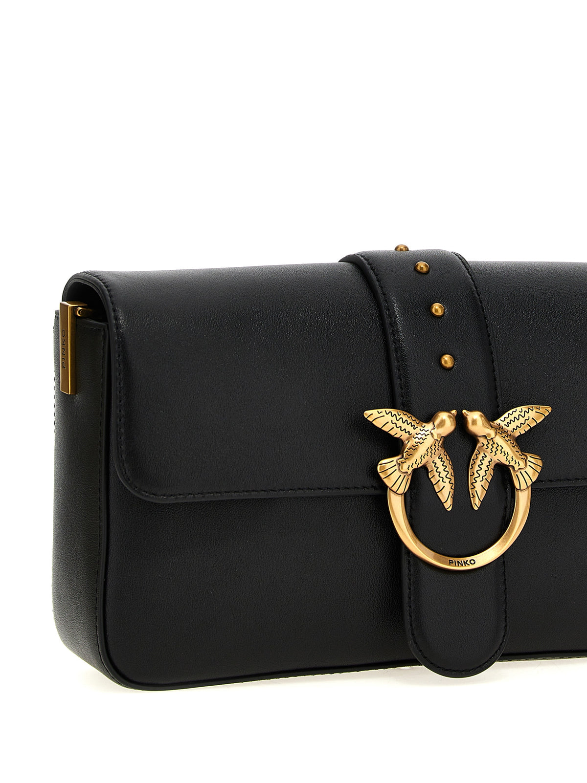 PINKO Schwarze Kalbsleder-Schultertasche – Produktansicht 4 | Arca Lucia