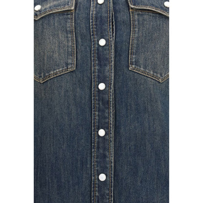 Fendi Blaues Baumwoll-Freizeitkleid