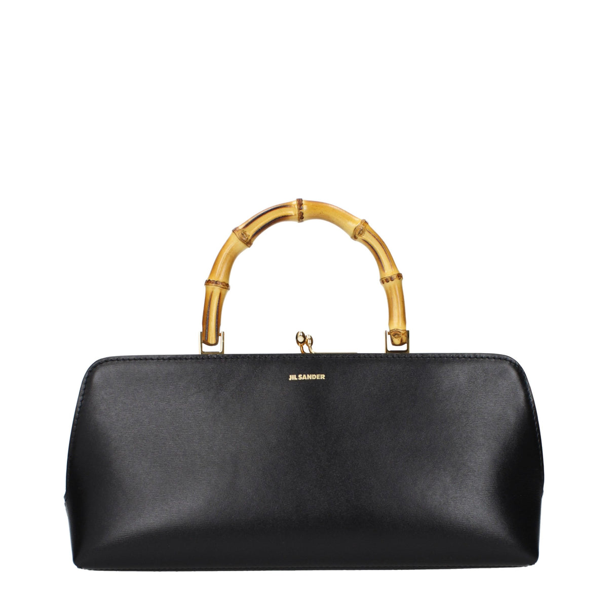 Jil Sander Schwarze Lederhandtasche