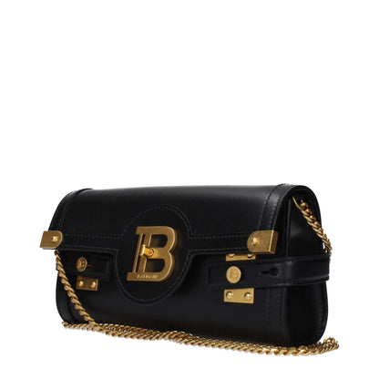 Balmain Schwarze Leder-Clutch