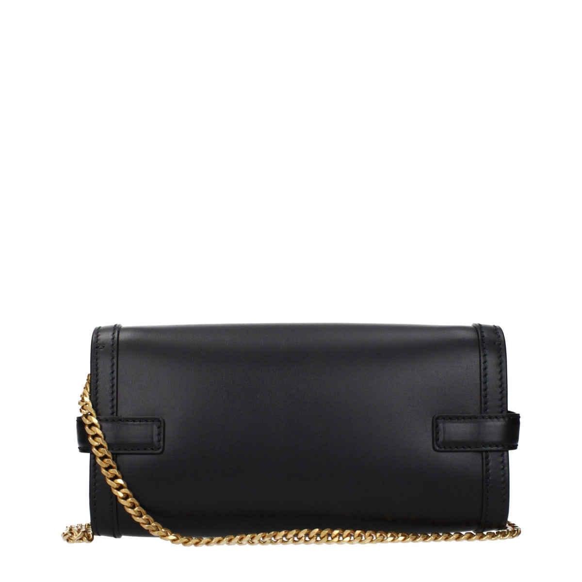 Balmain Schwarze Leder-Clutch