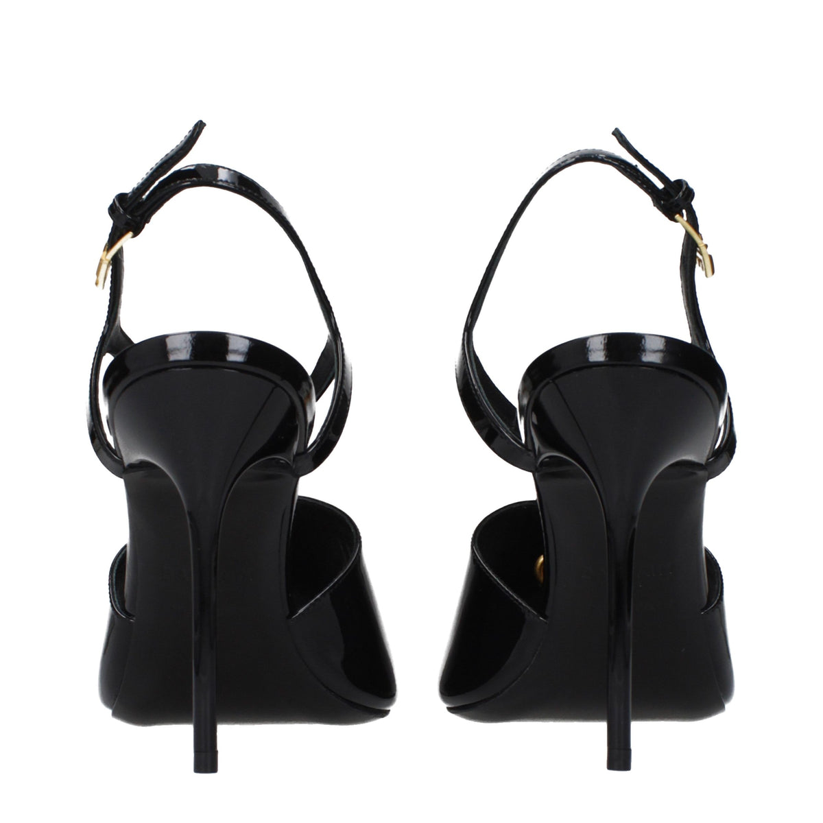 Balmain Schwarze Leder-Stiletto-Sandalen – Ansicht 5 | Arca Lucia