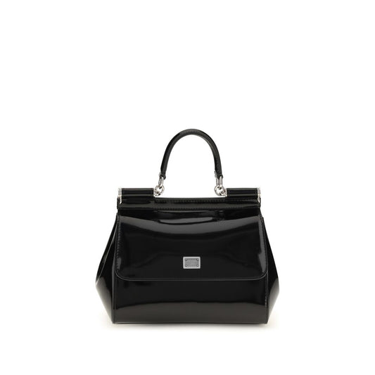 Dolce & Gabbana Sicily Handtasche aus schwarzem Kalbsleder – Ansicht 1 | Arca Lucia