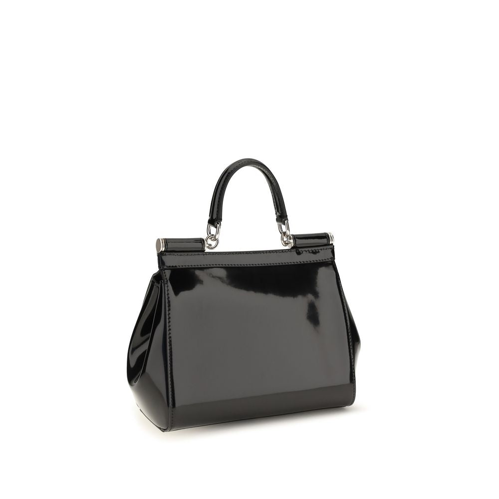 Dolce & Gabbana Sicily Handtasche aus schwarzem Kalbsleder – Ansicht 3 | Arca Lucia