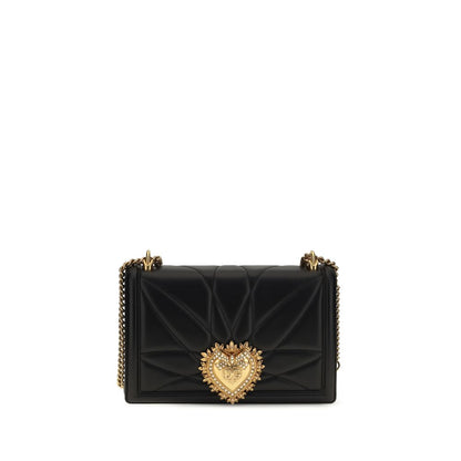 Dolce & Gabbana Devotion Schultertasche aus Lammleder in Schwarz – Ansicht 1 | Arca Lucia