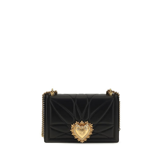 Dolce & Gabbana Devotion Schultertasche aus Lammleder in Schwarz – Ansicht 1 | Arca Lucia
