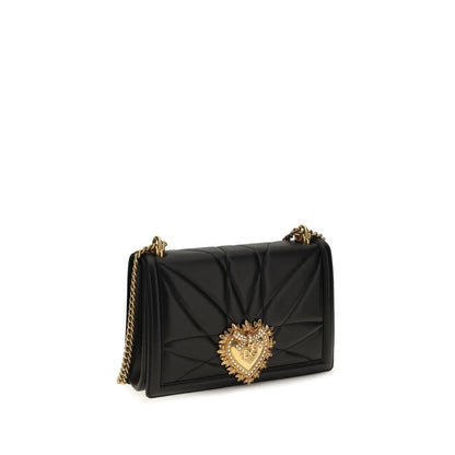 Dolce & Gabbana Devotion Schultertasche aus Lammleder in Schwarz – Ansicht 2 | Arca Lucia