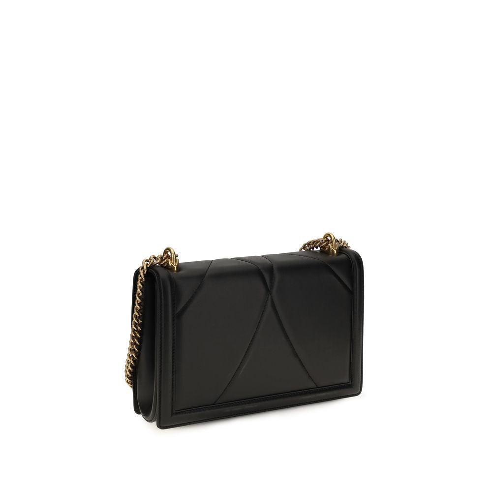 Dolce & Gabbana Devotion Schultertasche aus Lammleder in Schwarz – Ansicht 3 | Arca Lucia