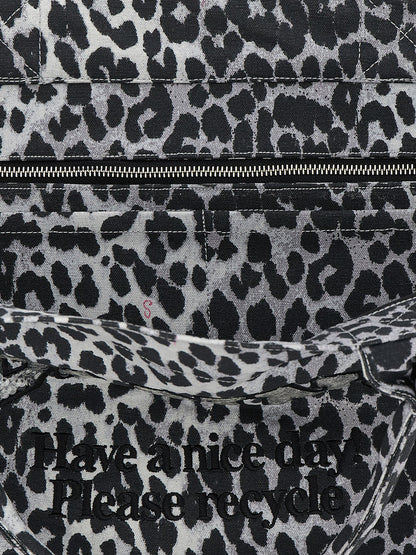 Ganni Leopard Sequin XXL Tote in Grau – Ansicht 4 | Arca Lucia